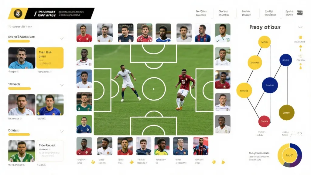 分析图表与球员照片拼贴